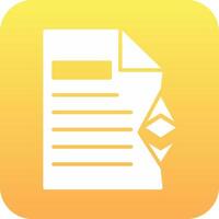 Ethereum Document Vector Icon