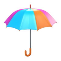 AI generated 3D Rendering of a Beautiful Colorful Umbrella on Transparent Background - Ai Generated png