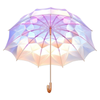 ai généré 3d le rendu de une magnifique coloré parapluie sur transparent Contexte - ai généré png