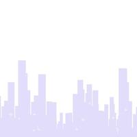 Silhouette cityscape skyscrapers and high buildings. Vector flat cartoon style, views business district with place for text, template of banner or advertising. Illustration cityscape background