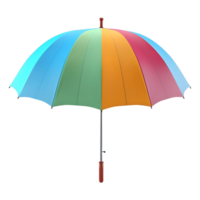 AI generated 3D Rendering of a Beautiful Colorful Umbrella on Transparent Background - Ai Generated png