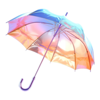 ai généré 3d le rendu de une magnifique coloré parapluie sur transparent Contexte - ai généré png