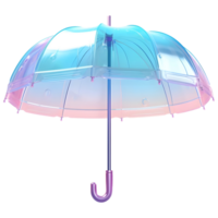 ai gerado 3d Renderização do uma lindo colorida guarda-chuva em transparente fundo - ai gerado png