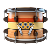 AI generated 3D Rendering of a Colorful Drum on Transparent Background - Ai Generated png