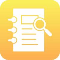 Notepad Search Vector Icon