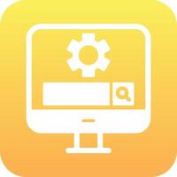 Computer Search Engine Vector Icon