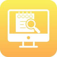 File Search Computer Vector Icon