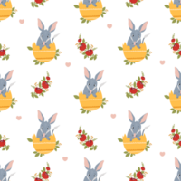 Seamless pattern  Easter bilby animal png