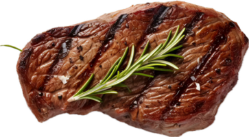 AI generated grilled beef steak with spices and rosemary png