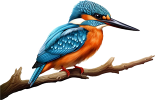 AI generated Kingfisher blue png