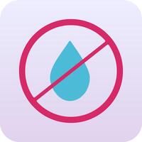 No agua vecto icono vector