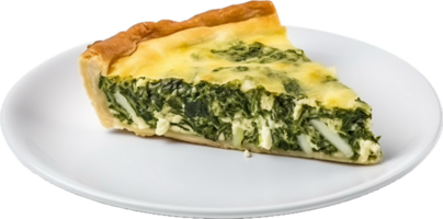 AI generated savory pie with spinach and feta cheese png