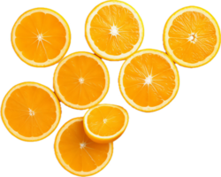 ai généré tranches de Frais Orange png