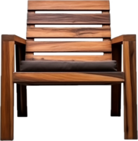 AI generated modern wooden chair png