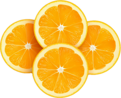 AI generated slices of fresh orange png