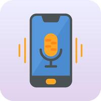 Mobile Voice Assistant Vector Icon