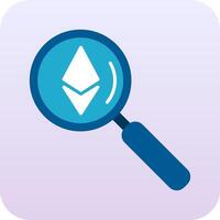 ethereum buscar vecto icono vector