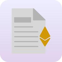 Ethereum Document Vector Icon