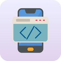 Smartphone Coding Vector Icon