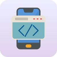 Smartphone Coding Vector Icon