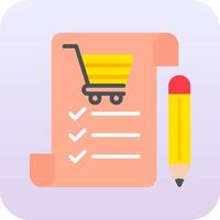 Shopping List Vector Icon