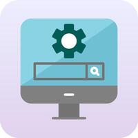 Computer Search Engine Vector Icon