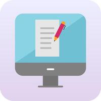 Computer Copywriting Vector Icon