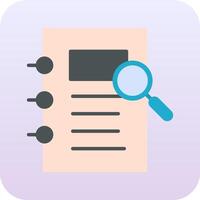 Notepad Search Vector Icon