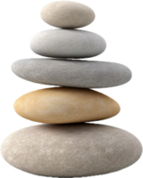 ai generado pirámide de zen piedras png