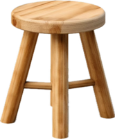 AI generated wooden stool png