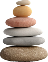 AI generated pyramid of zen stones png