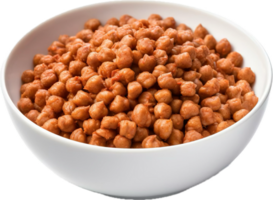 AI generated Top view of dog food in bowl png