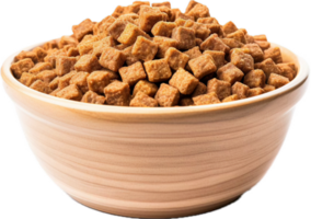 AI generated Top view of dog food in bowl png