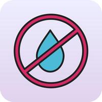 No agua vecto icono vector