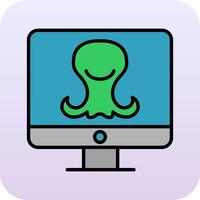 Alien Research Vecto Icon vector