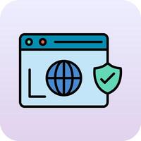 Secure  Browser Vector Icon