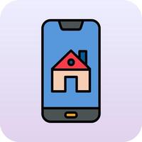 Smartphone House Control Vecto Icon vector