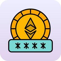 Ethereum Password Vector Icon