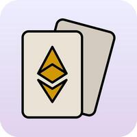 Ethereum Cards Vector Icon