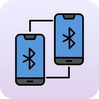 Phone Bluetooth Connected Vecto Icon vector