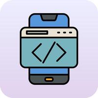 Smartphone Coding Vector Icon