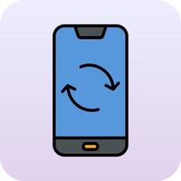 Smartphone Data Sync Vector Icon