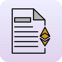 Ethereum Document Vector Icon