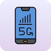 5g teléfono inteligente vecto icono vector