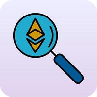 ethereum buscar vecto icono vector