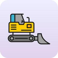 Bulldozer Vector Icon