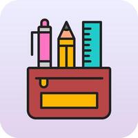 Pencil Case Vecto Icon vector