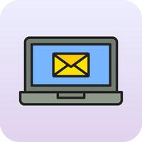 Email Laptop Vecto Icon vector