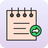 Notes Share Vector Icon