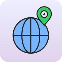 Globe Location Vector Icon